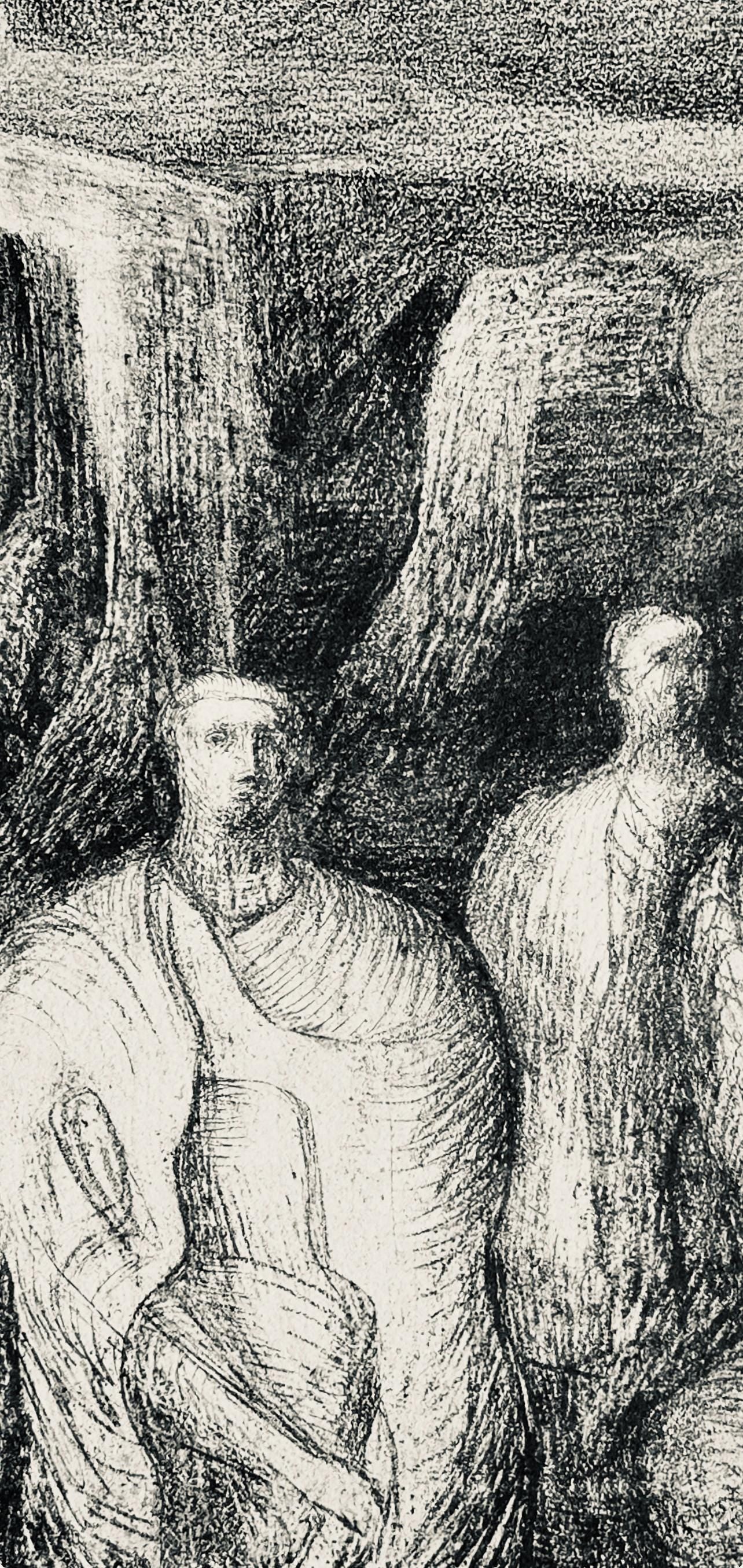 Henry Moore, Figures Against An Architectural Background, The Drawings Of Henry Moore, Lithograph