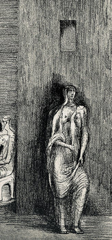 Henry Moore, Three Figures In A Setting, The Drawings Of Henry Moore, Lithograph
