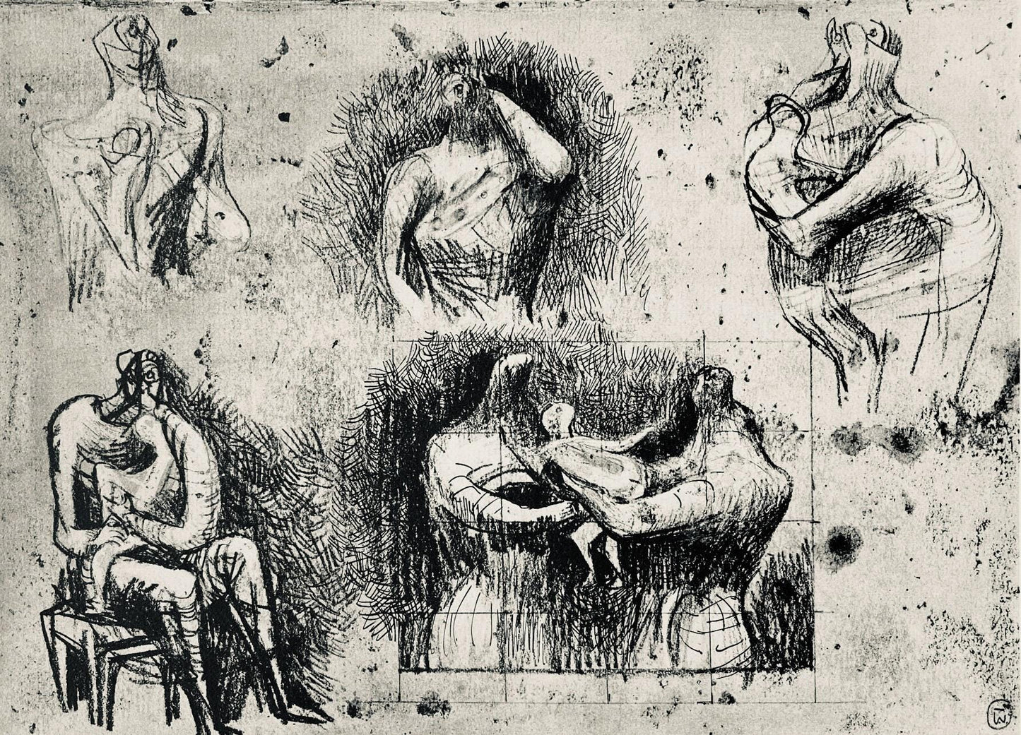 Henry Moore, Drawing For Sculpture, The Drawings Of Henry Moore, Lithograph