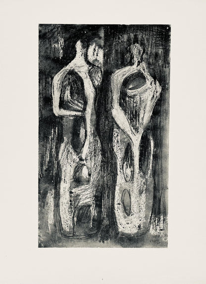 Henry Moore, Two Standing Figures, The Drawings Of Henry Moore, Lithograph