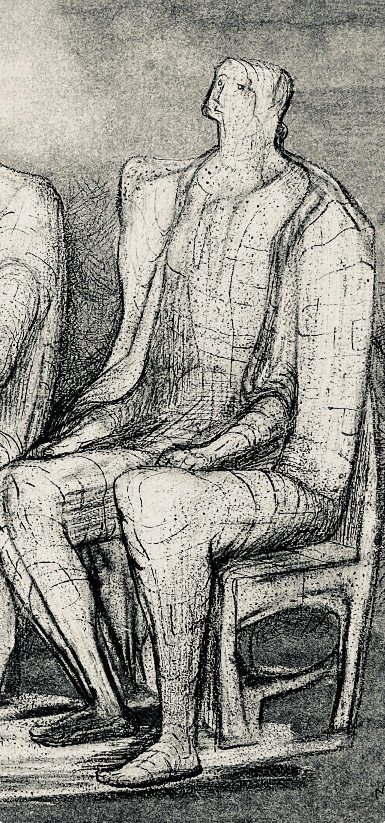 Henry Moore, Women Winding Wool, The Drawings Of Henry Moore, Lithograph