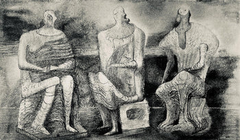 Henry Moore, Seated Figures, The Drawings Of Henry Moore, Lithograph
