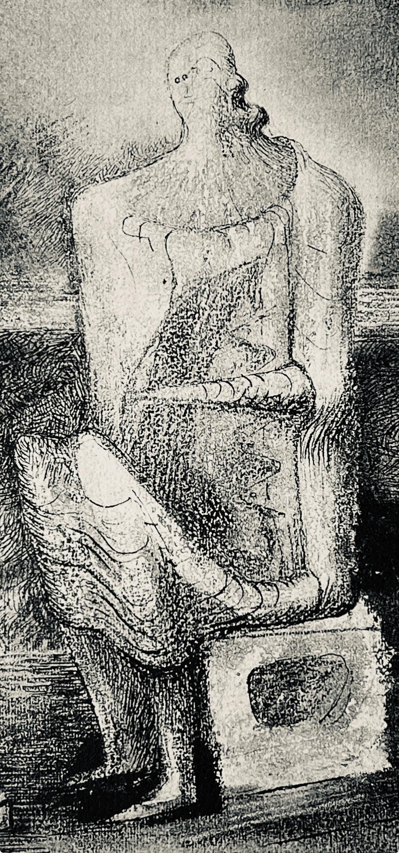 Henry Moore, Seated Figures, The Drawings Of Henry Moore, Lithograph
