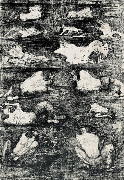 Henry Moore, Studies Of Miners At Work, The Drawings Of Henry Moore, Lithograph