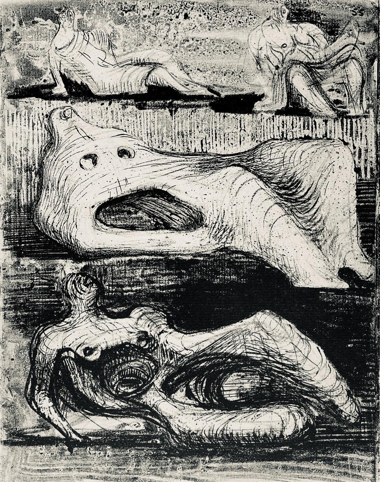 Henry Moore, Page From A Notebook, The Drawings Of Henry Moore, Lithograph