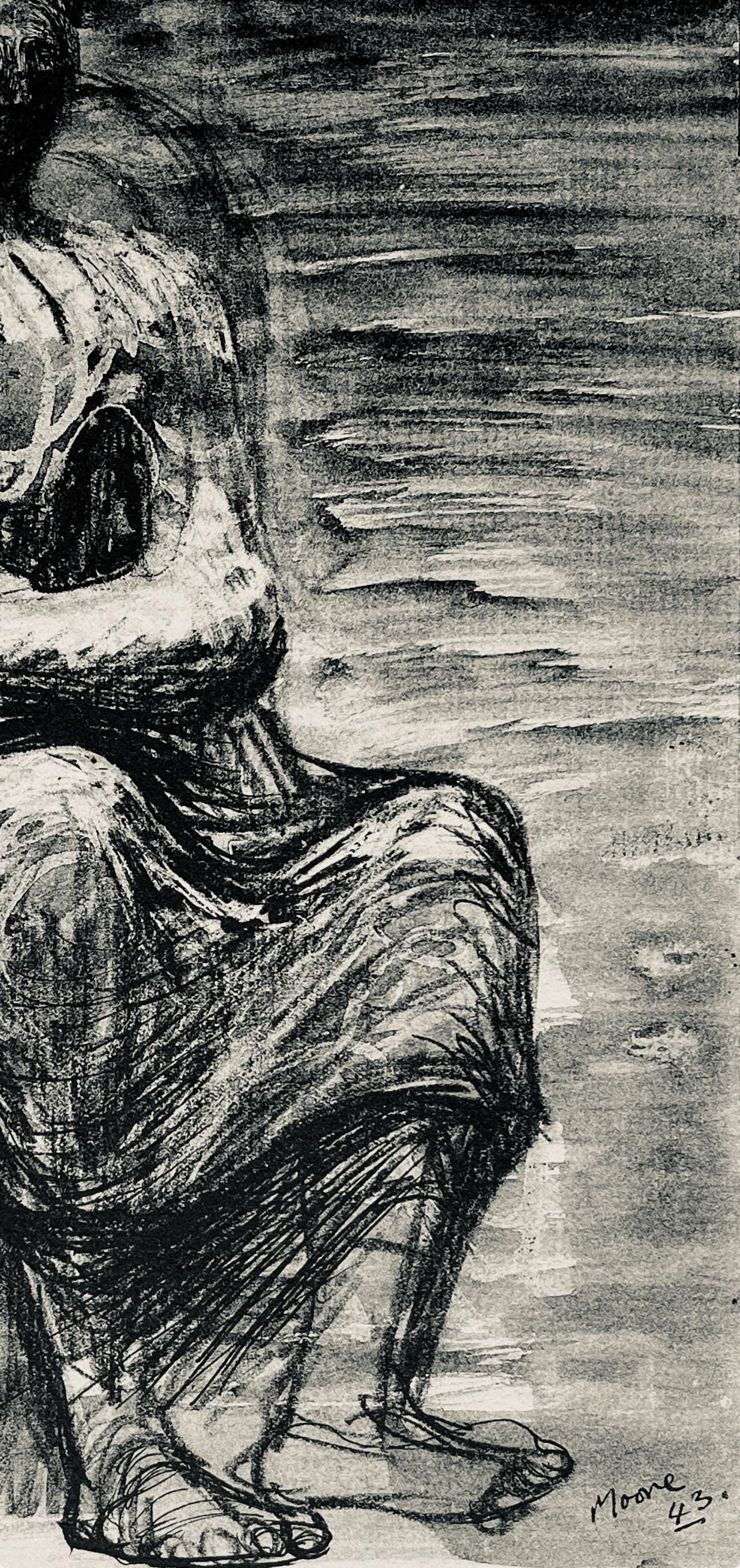 Henry Moore, Study For Northampton Madonna, The Drawings Of Henry Moore, Lithograph