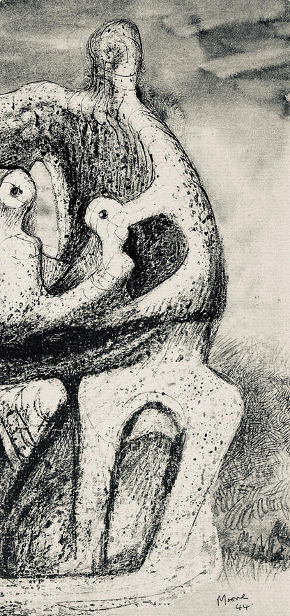 Henry Moore, Family Group, The Drawings Of Henry Moore, Lithograph