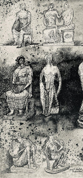 Henry Moore, Seated Figures, The Drawings Of Henry Moore, Lithograph