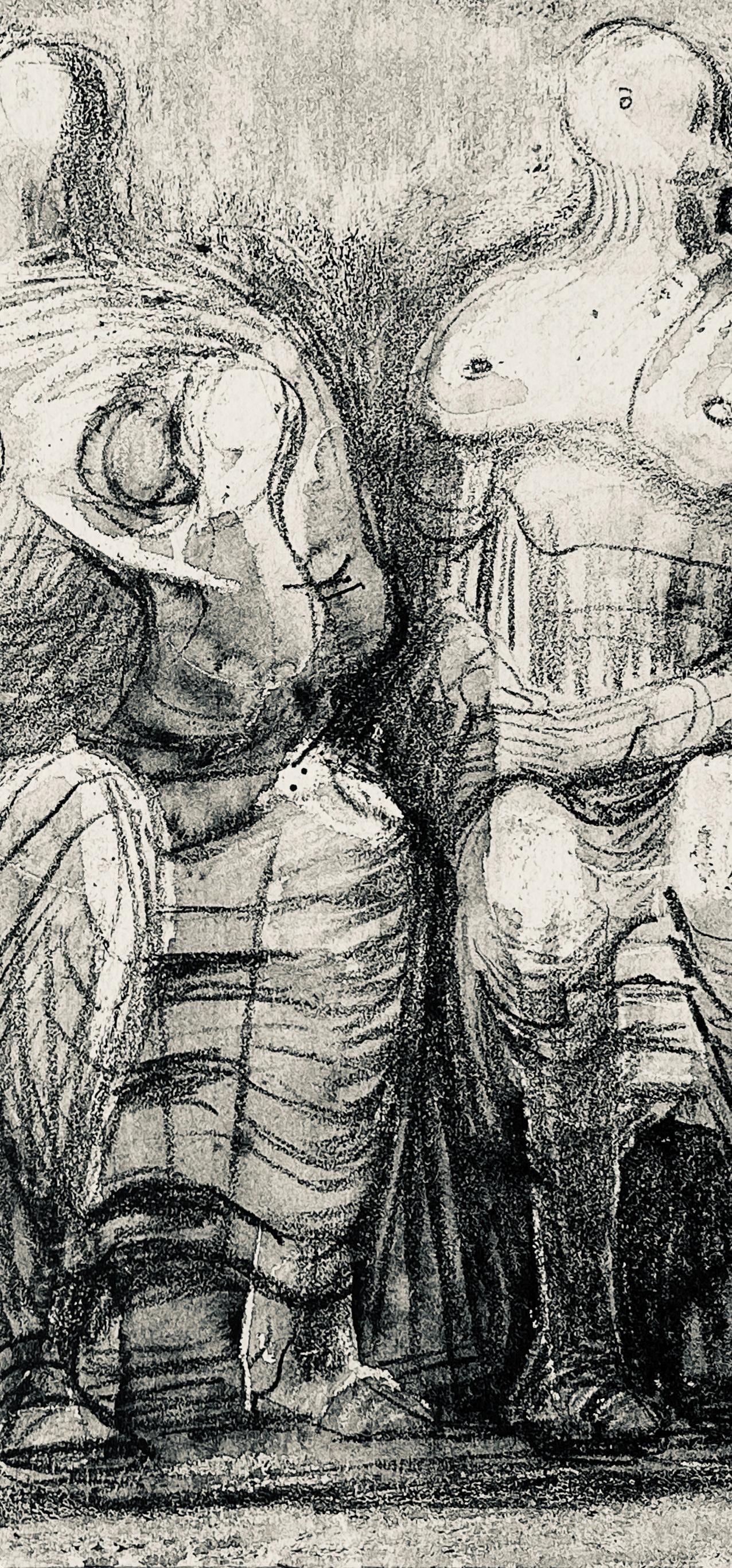 Henry Moore, Three Figures With Children, The Drawings Of Henry Moore, Lithograph