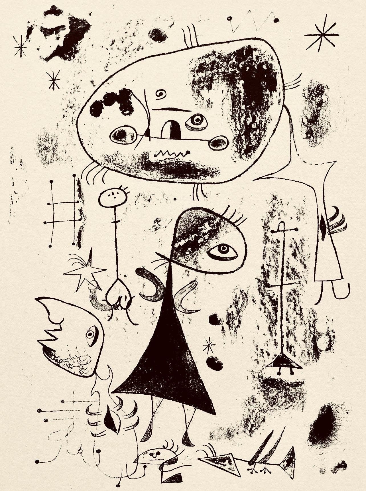 Joan Mir, Composition, The Prints Of Joan Miro, Etching
