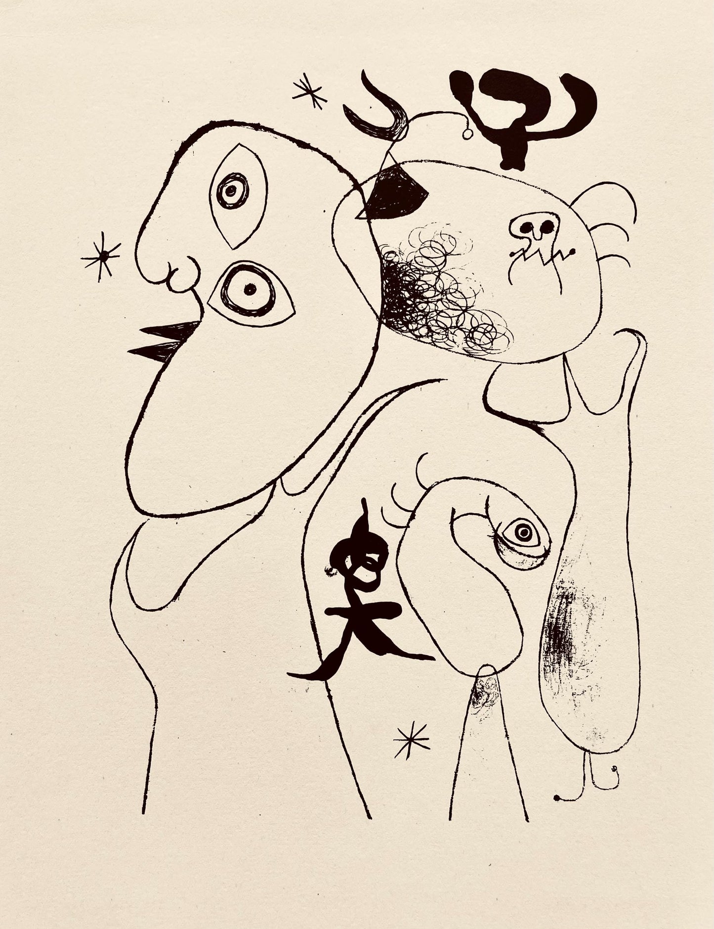 Joan Mir, Composition, The Prints of Joan Miro, Etching