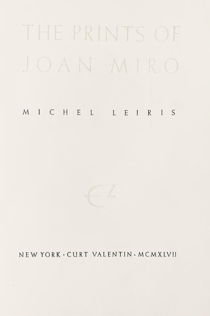 Joan Mir, Composition, The Prints Of Joan Miro, Etching