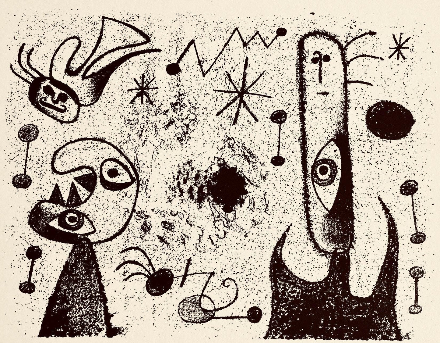 Joan Mir, Composition, The Prints Of Joan Miro, Etching