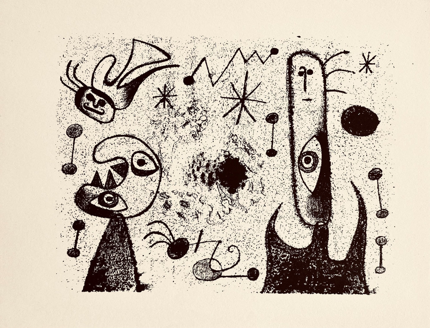 Joan Mir, Composition, The Prints Of Joan Miro, Etching
