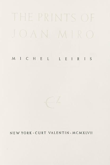 Joan Mir, Composition, The Prints Of Joan Miro, Etching