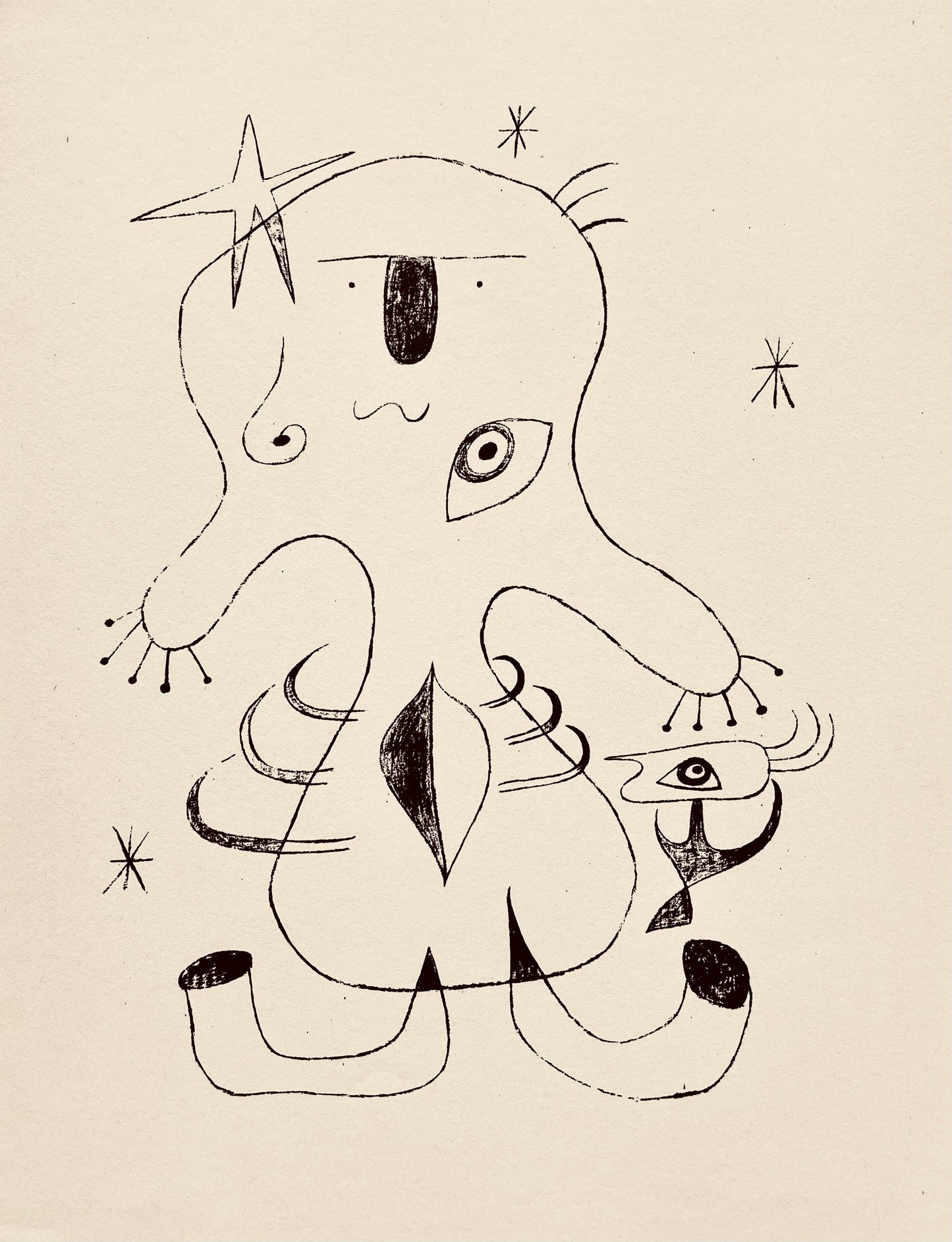 Joan Mir, Composition, The Prints Of Joan Miro, Etching