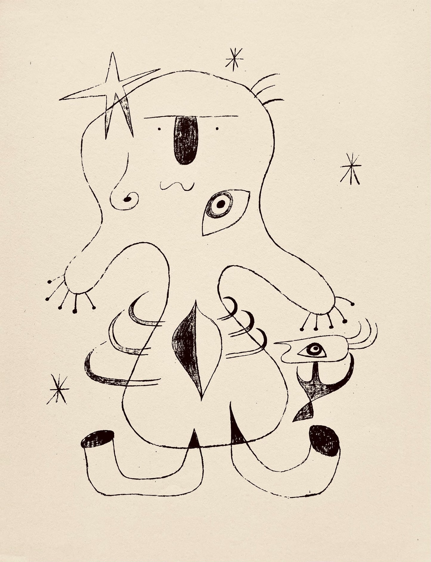 Joan Mir, Composition, The Prints Of Joan Miro, Etching