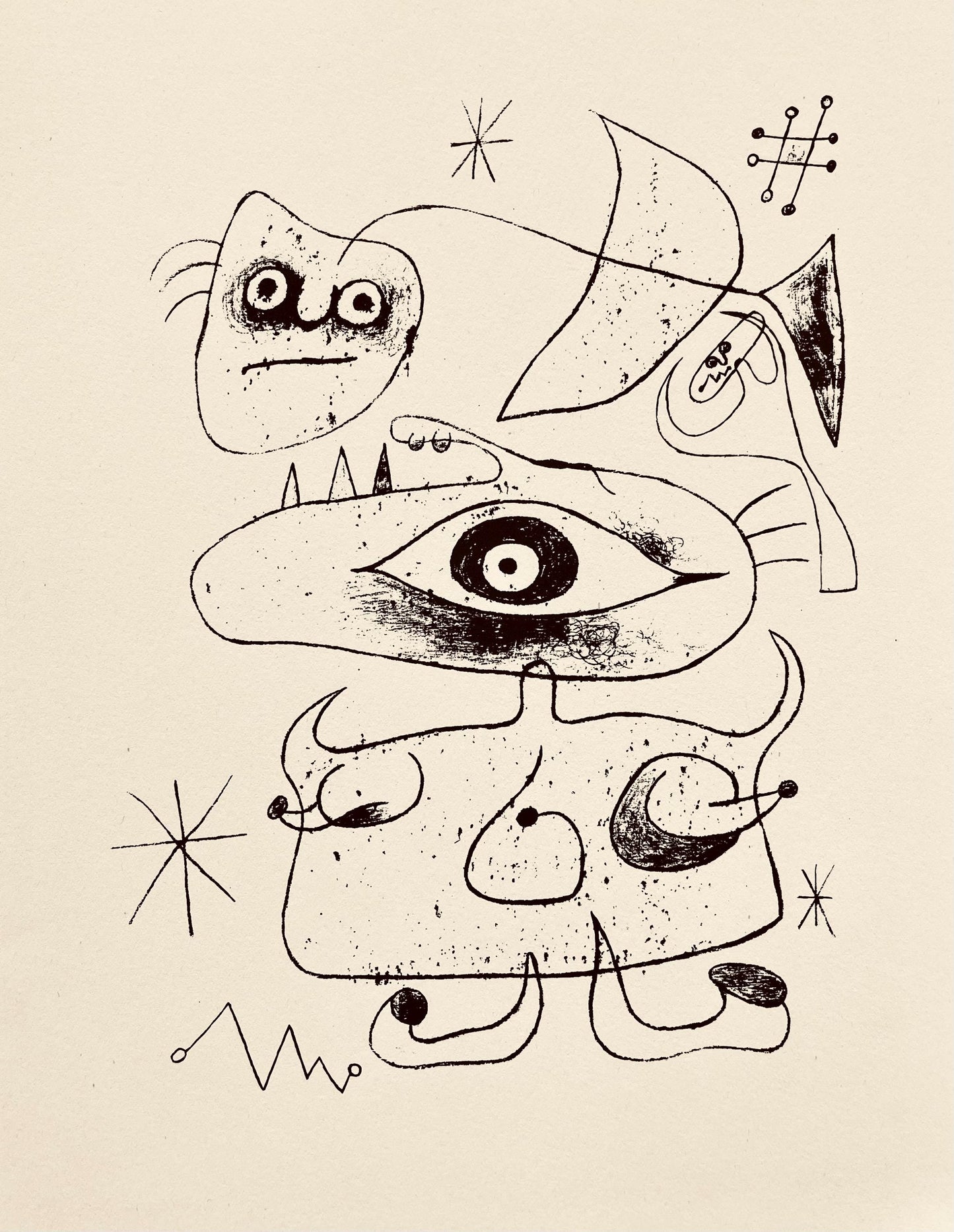 Joan Mir, Composition, The Prints Of Joan Miro, Etching