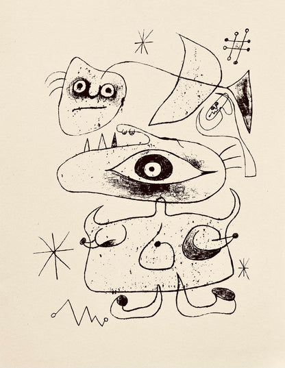 Joan Mir, Composition, The Prints Of Joan Miro, Etching