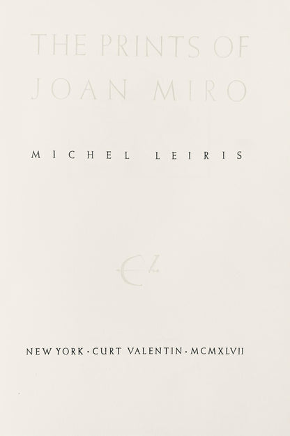 Joan Mir, Composition, The Prints Of Joan Miro, Etching