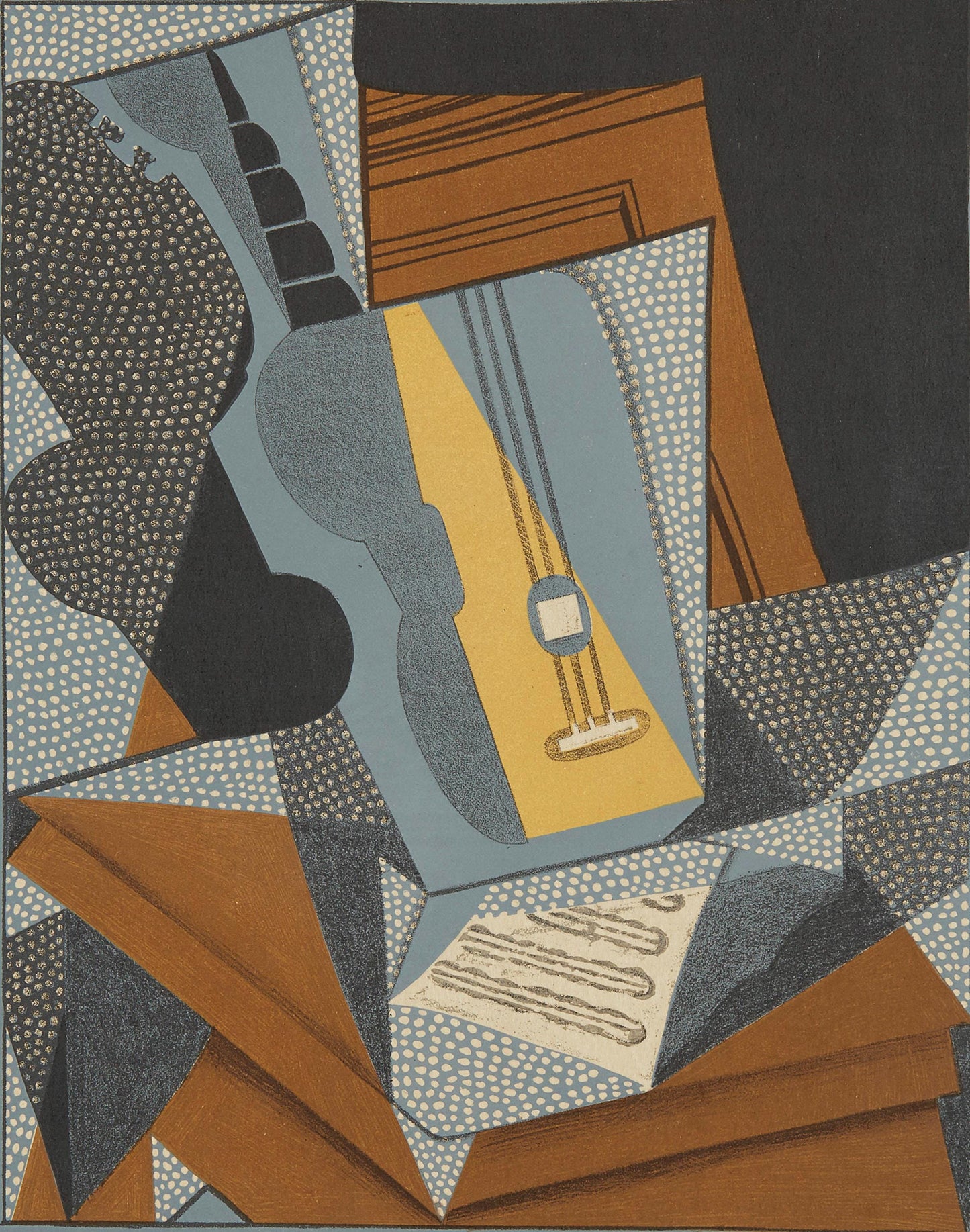 Juan Gris, Guitare (Kahnweiler 1969), Au Soleil Du Plafond, Lithograph