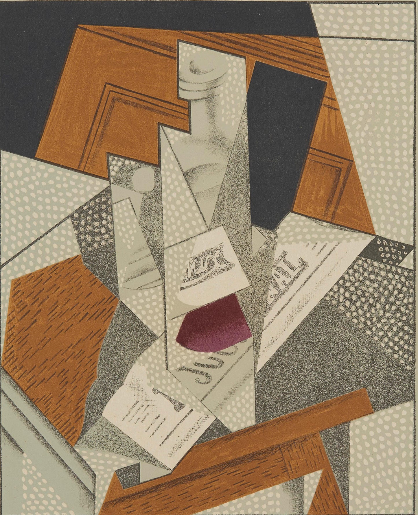 Juan Gris, Bouteille (Kahnweiler 1969), Au Soleil Du Plafond, Lithograph