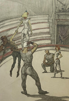 Henri De Toulouse-Lautrec, Circus Acrobats, Henri De Toulouse-Lautrec, At The Circus, Lithograph