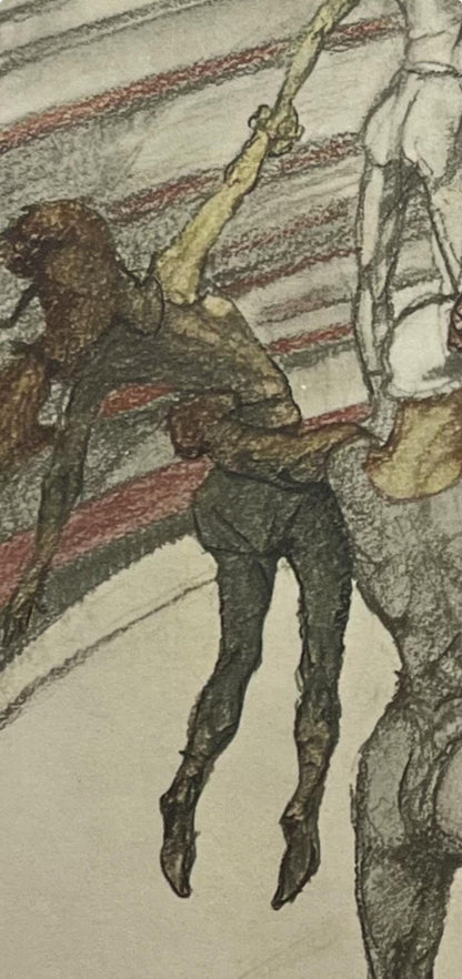Henri De Toulouse-Lautrec, Circus Acrobats, Henri De Toulouse-Lautrec, At The Circus, Lithograph