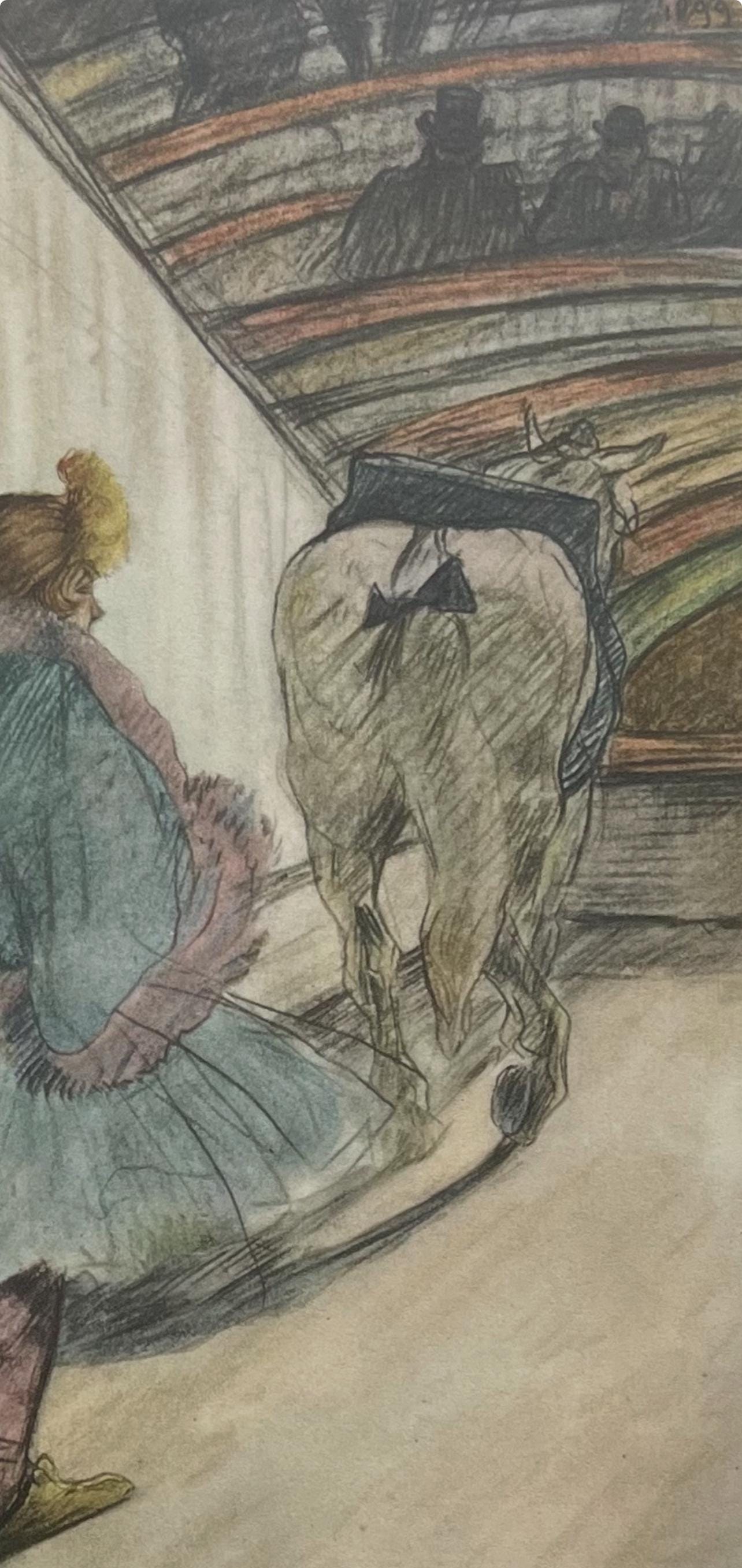 Henri De Toulouse-Lautrec, Entering The Ring, Henri De Toulouse-Lautrec, At The Circus, Lithograph