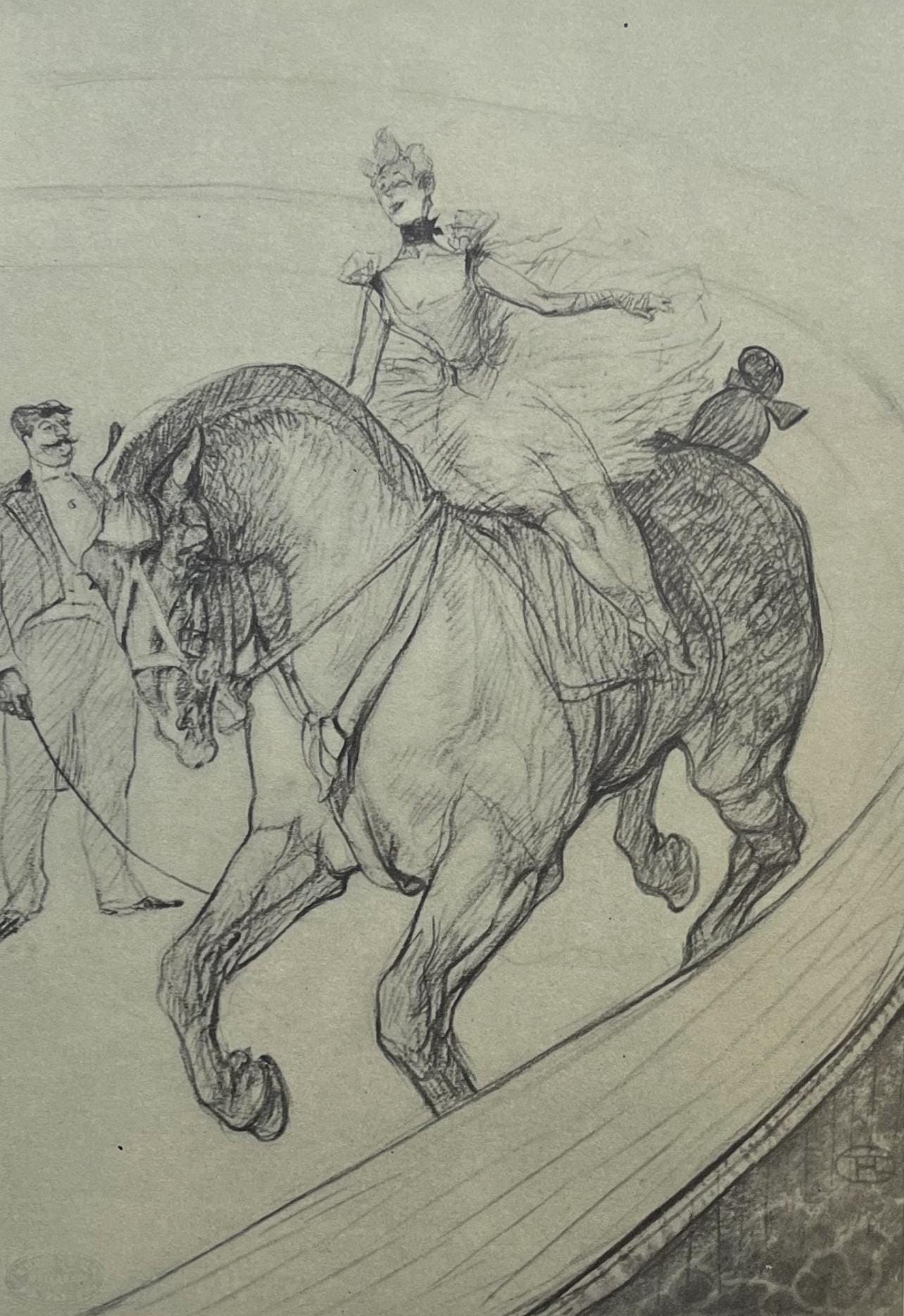 Henri De Toulouse-Lautrec, Bareback Rider, Henri De Toulouse-Lautrec, At The Circus, Lithograph