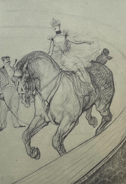 Henri De Toulouse-Lautrec, Bareback Rider, Henri De Toulouse-Lautrec, At The Circus, Lithograph