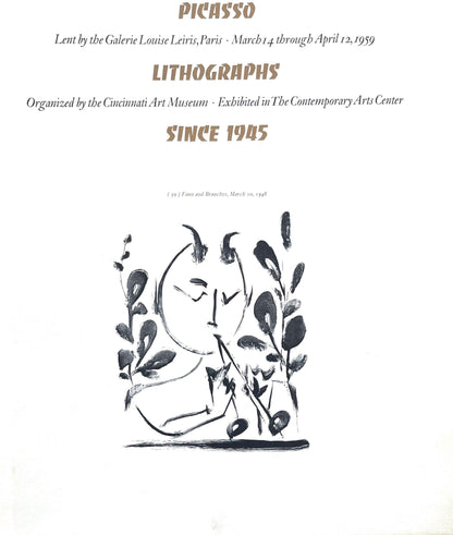 Pablo Picasso, Composition, Picasso Lithographs Since 1945, Cincinnati Art Museum, Lithograph
