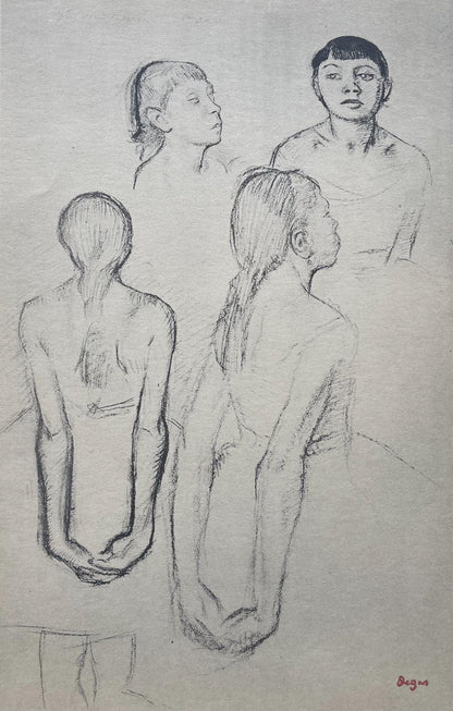 Edgar Degas, Four Sketches Of A Small Dancer, Ten Ballet Sketches, Lithograph