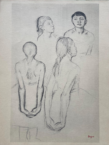 Edgar Degas, Four Sketches Of A Small Dancer, Ten Ballet Sketches, Lithograph