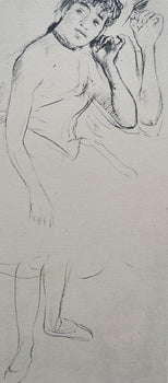Edgar Degas, Dancer Touching Her Earring, Ten Ballet Sketches, Lithograph