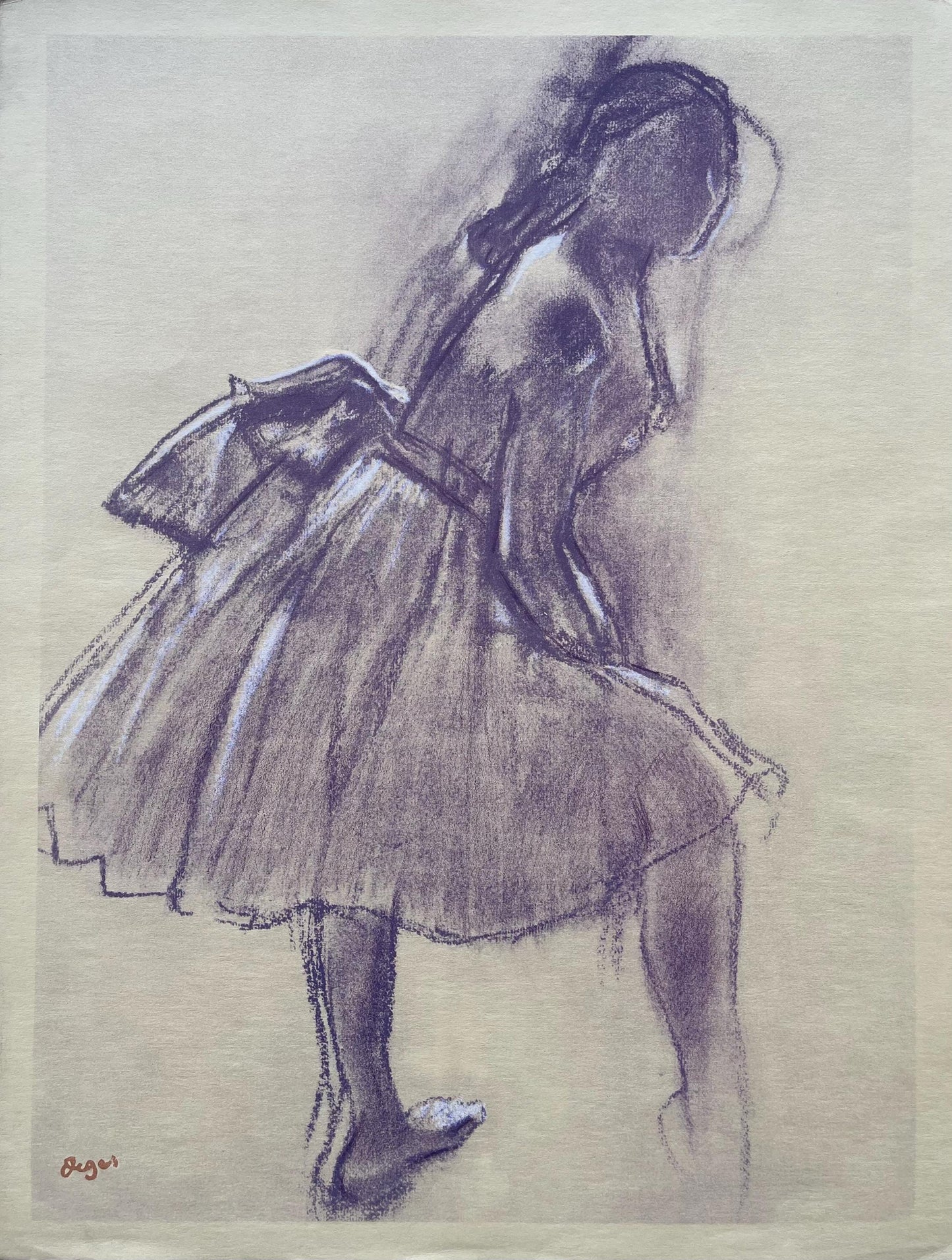 Edgar Degas, Dancer Standing, In Profile, Ten Ballet Sketches, Lithograph