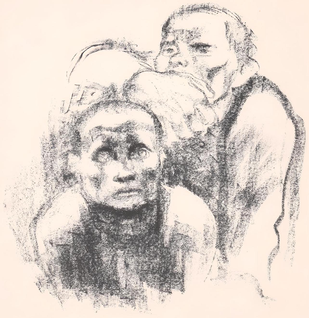 Kthe Kollwitz, Prisoners Listening To Music (Gefangene Musik Hrend), Lithograph