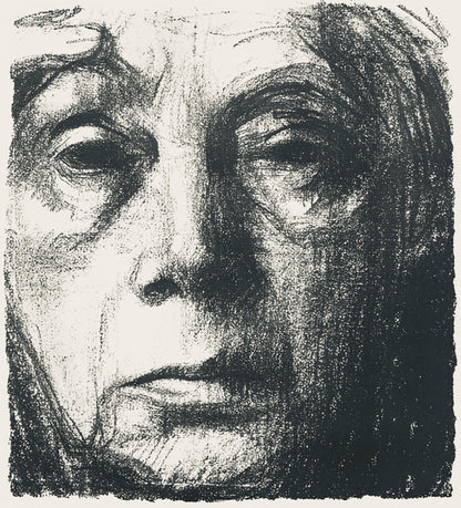 Kthe Kollwitz, Self-Portrait (Selbstbildnis), Lithograph