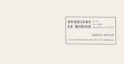 Raoul Ubac, Composition, Derrire Le Miroir, Lithograph