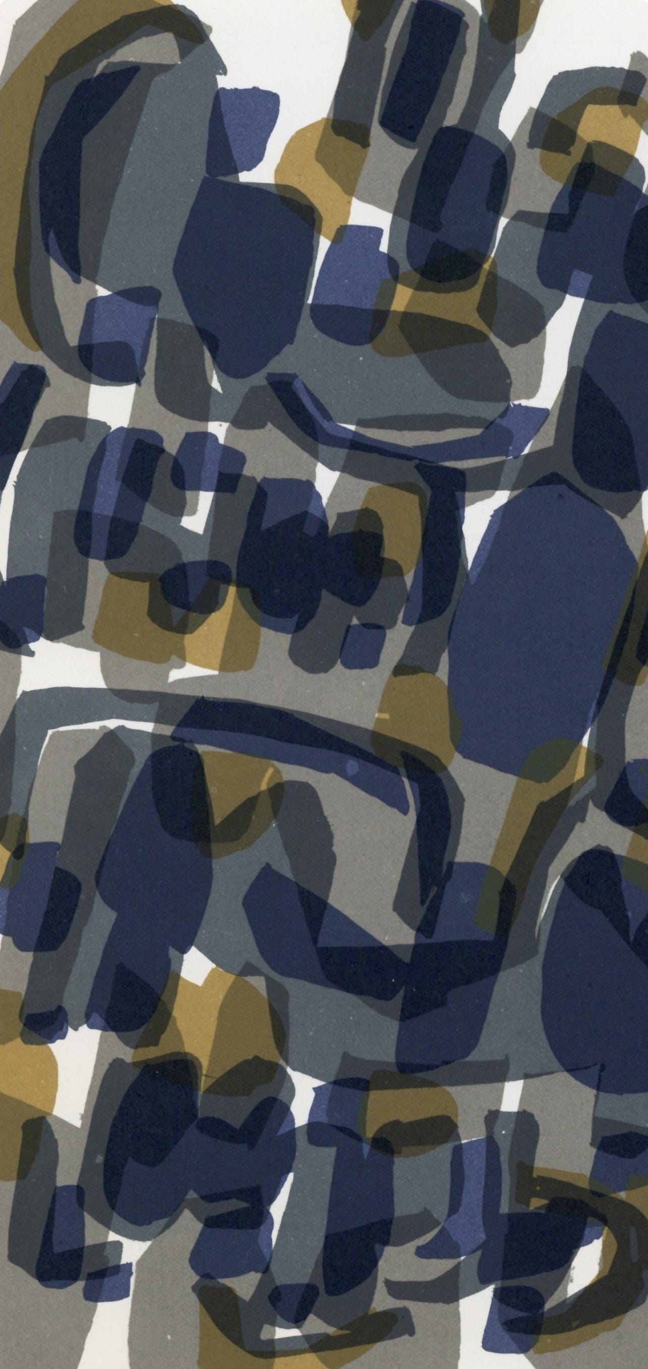 Raoul Ubac, Composition, Derrire Le Miroir, Lithograph