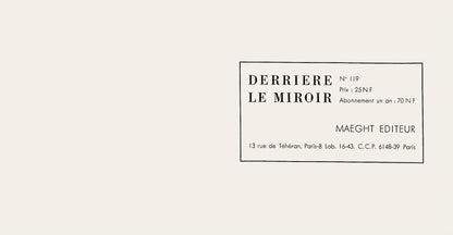 Georges Braque, Composition, Derrire Le Miroir, Lithograph