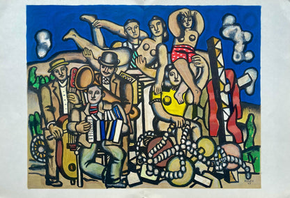 Fernand Lger, Composition, Derrire Le Miroir, Lithograph