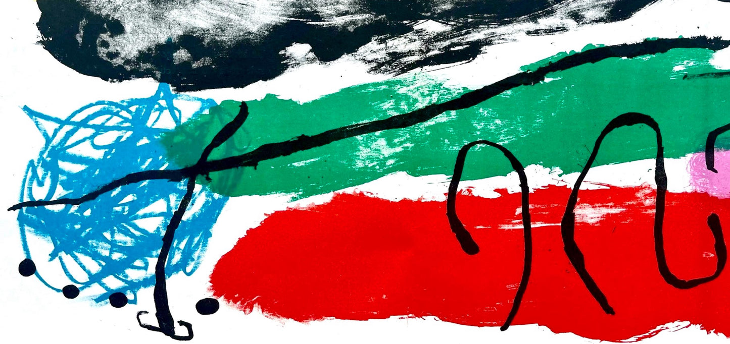 Joan Mir, Composition (Mourlot 265; Cramer 62), Derrire Le Miroir, Lithograph