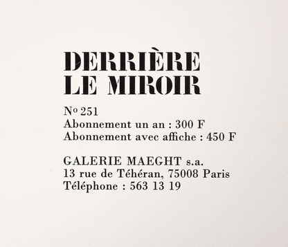 Georges Braque, Composition, Derrire Le Miroir, Lithograph