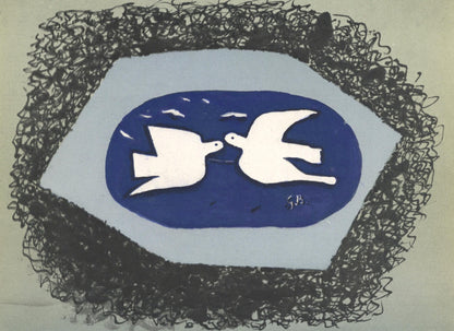 Georges Braque, Composition, Derrire Le Miroir, Lithograph