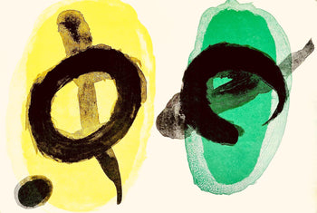Joan Mir, Yellow And Green (Mourlot 298, 300), Derrire Le Miroir, Lithograph