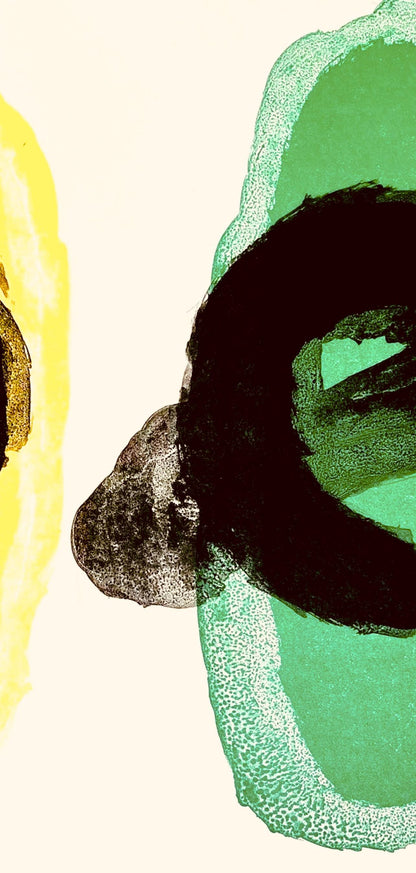 Joan Mir, Yellow And Green (Mourlot 298, 300), Derrire Le Miroir, Lithograph