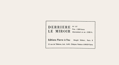 Georges Braque, Composition, Derrire Le Miroir, Lithograph