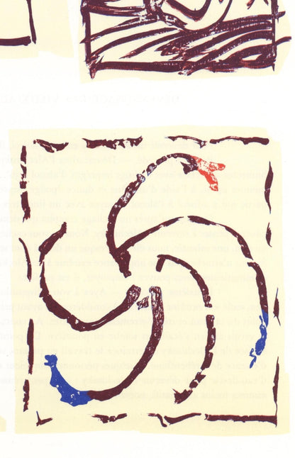 Pierre Alechinsky, Composition, Derrire Le Miroir, Lithograph