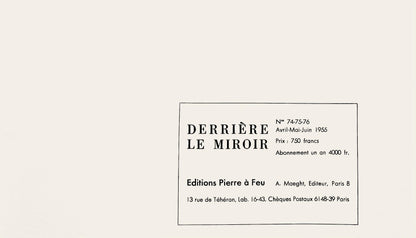 Raoul Ubac, Composition, Derrire Le Miroir, Lithograph